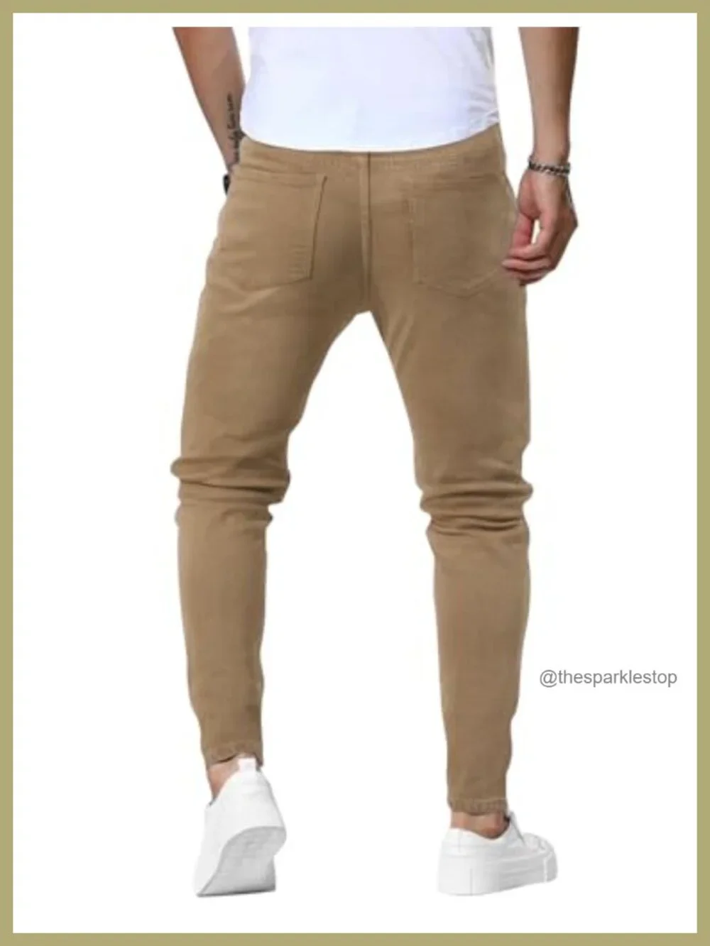 Slim Fit Skinny Stretch Denim Jeans with Tapered Leg